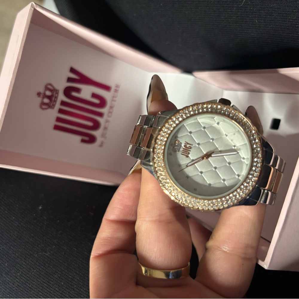 Juicy Couture Silver and Gold Crystal-Embellished Watch